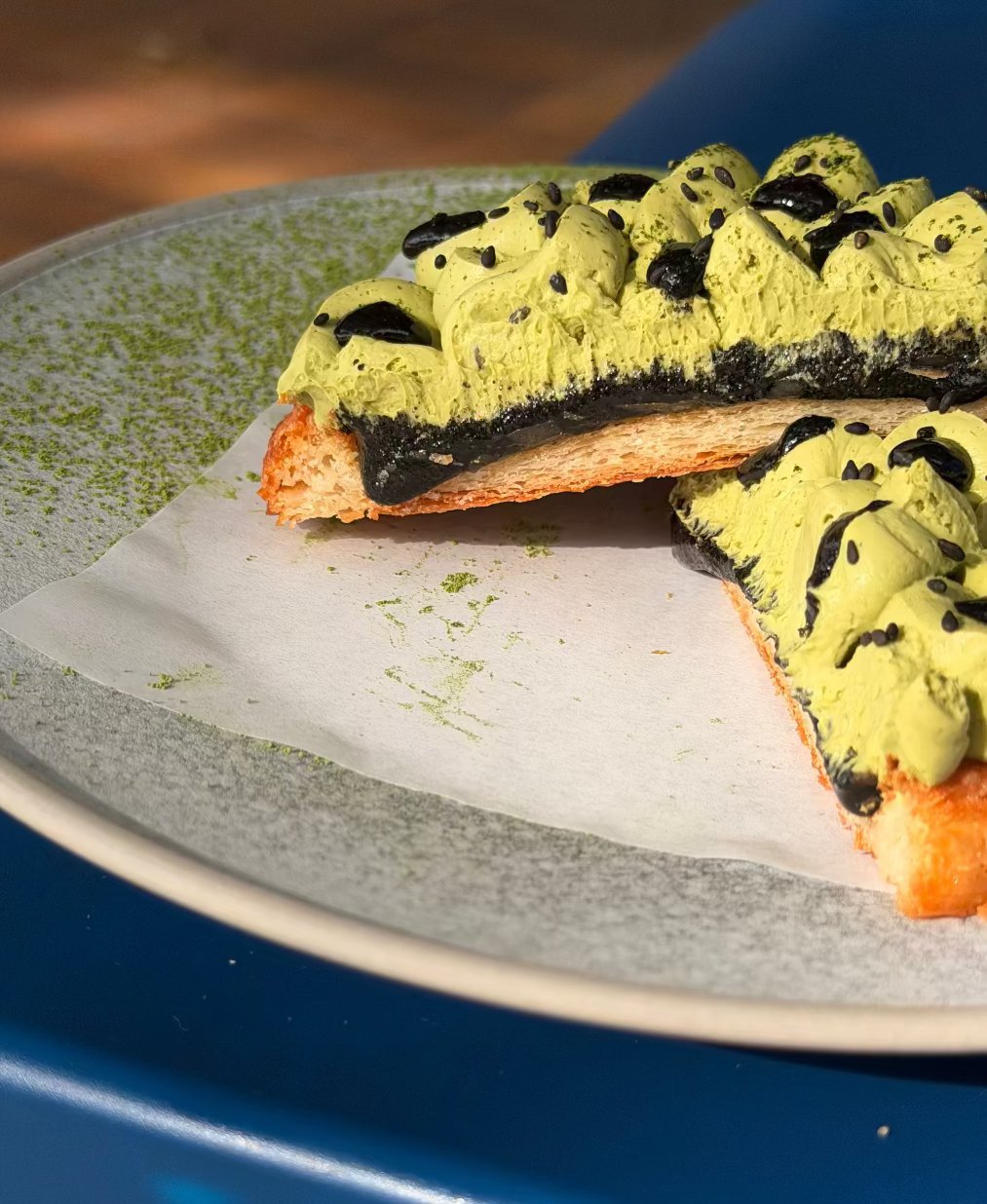 2025 Croissant Crawl Special - Black Sesame Praline Matcha Danish