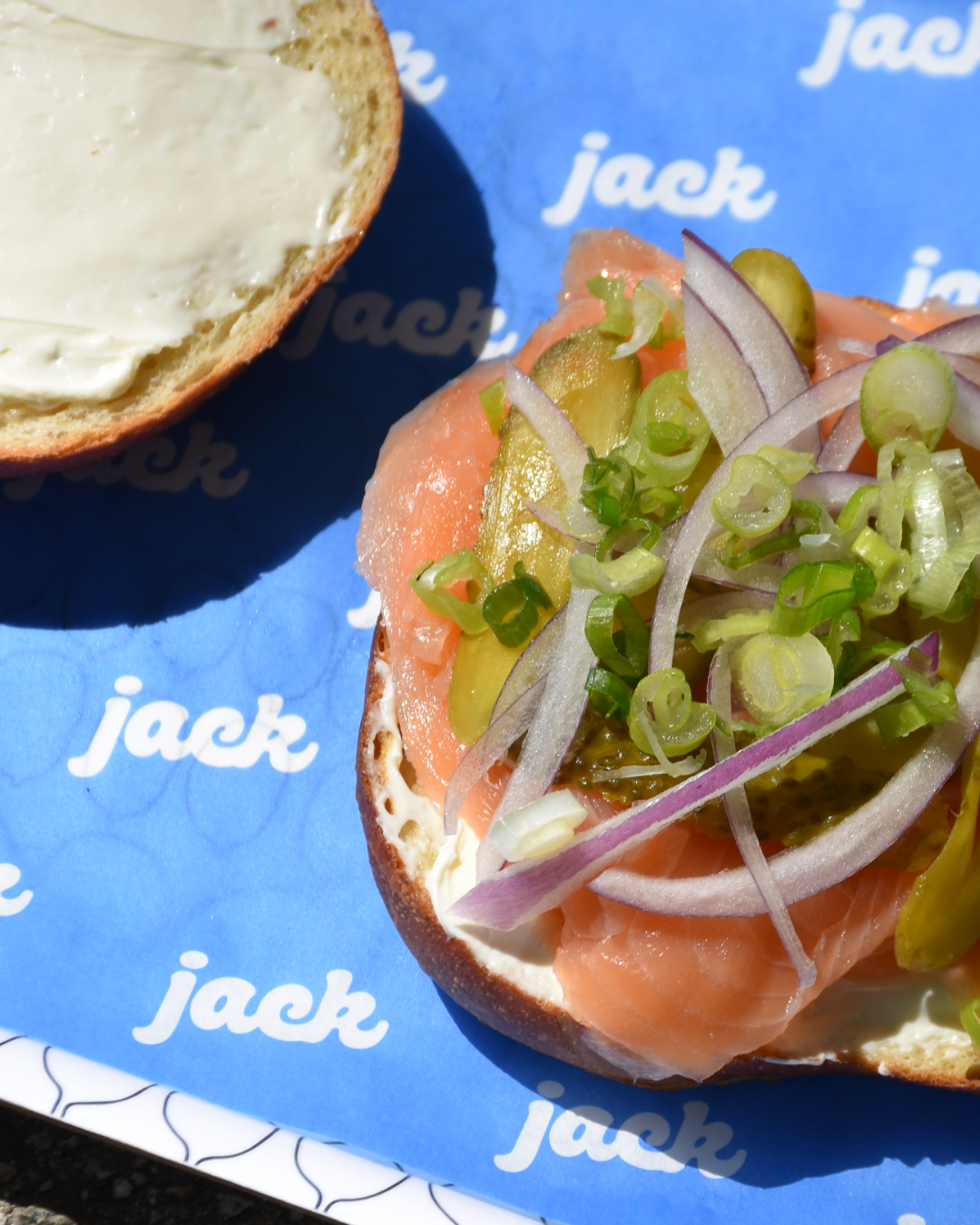 Salmon Bagel Sandwich