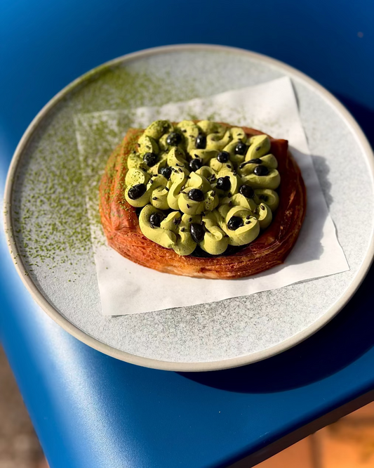 2025 Croissant Crawl Special - Black Sesame Praline Matcha Danish